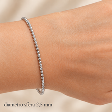Carica l'immagine nel visualizzatore di Gallery, BRACCIALE PALLINO DIAMANTATO