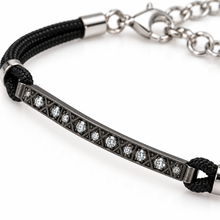 Carica l'immagine nel visualizzatore di Gallery, BRACCIALE IN ARGENTO BLACK LINE