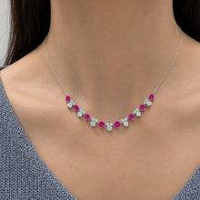 Carica l'immagine nel visualizzatore di Gallery, COLLANA RAGGIO DI LUCE MAGENTA