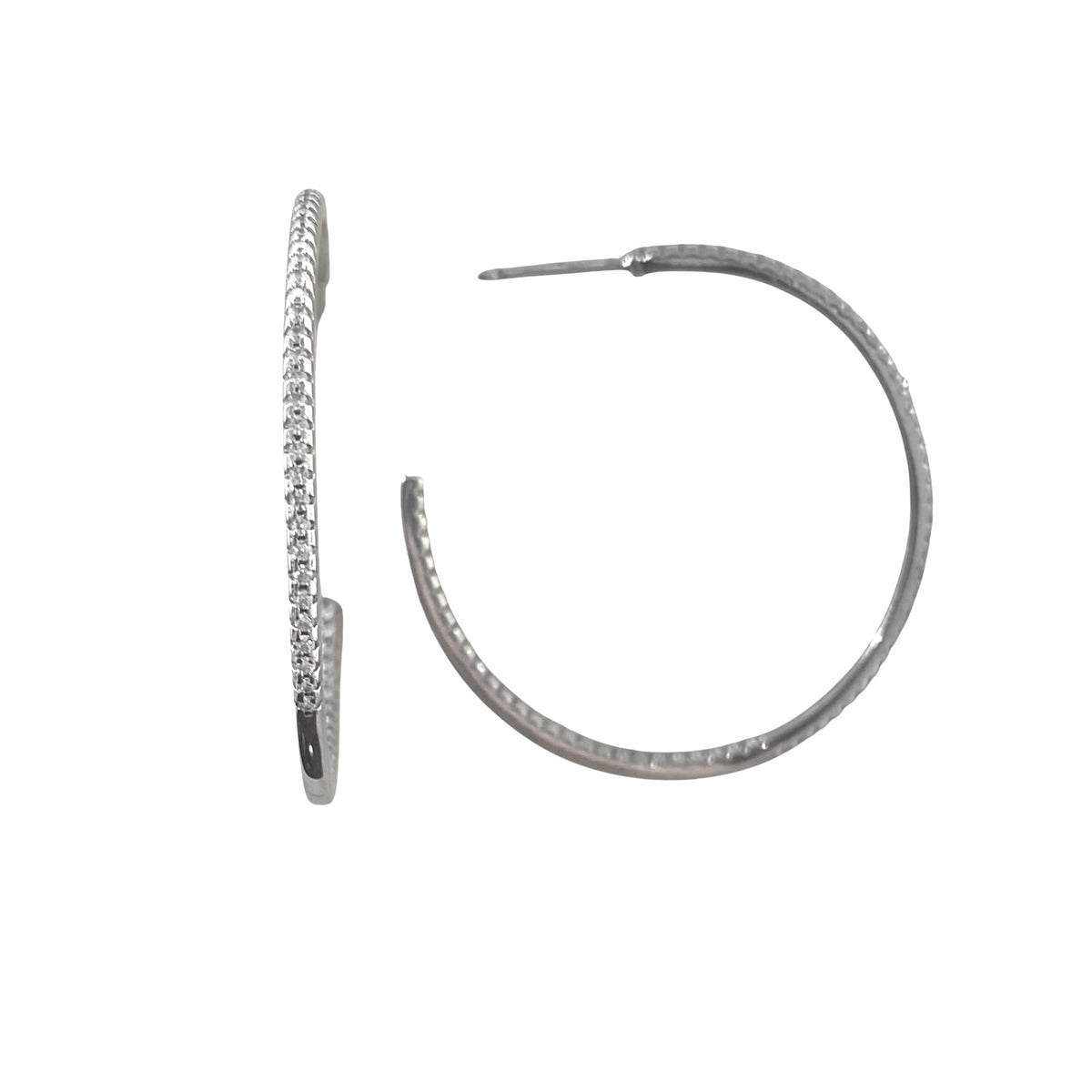 Orecchini A Cerchio Grande Con Pavé Di Zirconi | Gioielli - Foto 4