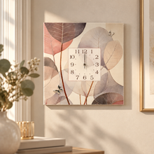 Carica l'immagine nel visualizzatore di Gallery, OROLOGIO DA PARETE FOGLIE E FARFALLE ARGENTATE