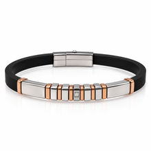 Carica l'immagine nel visualizzatore di Gallery, BRACCIALE CON ELEMENTI GEOMETRICI IN ACCIAIO