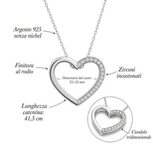 Carica l'immagine nel visualizzatore di Gallery, COLLANA CUORE BRILLANTE