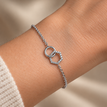 Carica l'immagine nel visualizzatore di Gallery, BRACCIALE CERCHIO ED ESAGONO