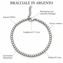 Carica l'immagine nel visualizzatore di Gallery, BRACCIALE PALLINO DIAMANTATO