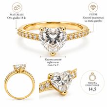 Carica l'immagine nel visualizzatore di Gallery, ANELLO LUMEA HEART