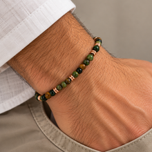 Carica l'immagine nel visualizzatore di Gallery, BRACCIALE IN ARGENTO TERRA E BOSCO CON PIETRE NATURALI