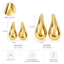 Carica l'immagine nel visualizzatore di Gallery, ORECCHINI GOCCIA D'ORO