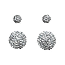 Carica l'immagine nel visualizzatore di Gallery, ORECCHINI DOPPI PAVE'