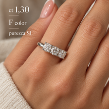 Carica l'immagine nel visualizzatore di Gallery, ANELLO TRILOGY IN DIAMANTI