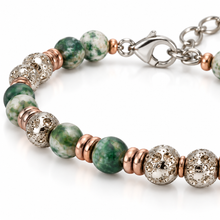 Carica l'immagine nel visualizzatore di Gallery, BRACCIALE BOSCO D’ARGENTO E PIETRE NATURALI