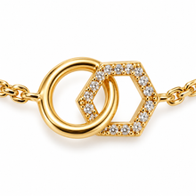 Carica l'immagine nel visualizzatore di Gallery, BRACCIALE CERCHIO ED ESAGONO