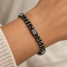 Carica l'immagine nel visualizzatore di Gallery, BRACCIALE IN ARGENTO BRUNITO SHINE