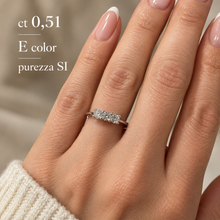 Carica l'immagine nel visualizzatore di Gallery, ANELLO TRILOGY IN DIAMANTI