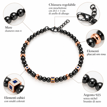 Carica l'immagine nel visualizzatore di Gallery, BRACCIALE IN ARGENTO BLACK MOSAIC