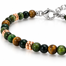 Carica l'immagine nel visualizzatore di Gallery, BRACCIALE IN ARGENTO TERRA E BOSCO CON PIETRE NATURALI