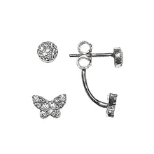 Carica l'immagine nel visualizzatore di Gallery, ORECCHINI IN ORO CON PUNTI LUCE FARFALLA
