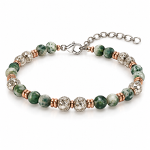 Carica l'immagine nel visualizzatore di Gallery, BRACCIALE BOSCO D’ARGENTO E PIETRE NATURALI