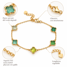 Carica l'immagine nel visualizzatore di Gallery, BRACCIALE SFUMATURE DI VERDE