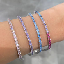 Carica l'immagine nel visualizzatore di Gallery, BRACCIALI TENNIS MOSCHETTONE