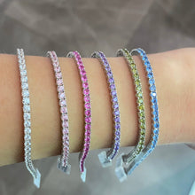 Carica l'immagine nel visualizzatore di Gallery, BRACCIALI TENNIS MOSCHETTONE