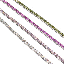 Carica l'immagine nel visualizzatore di Gallery, BRACCIALI TENNIS MOSCHETTONE