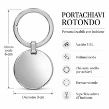 Carica l'immagine nel visualizzatore di Gallery, PORTACHIAVI ROTONDO