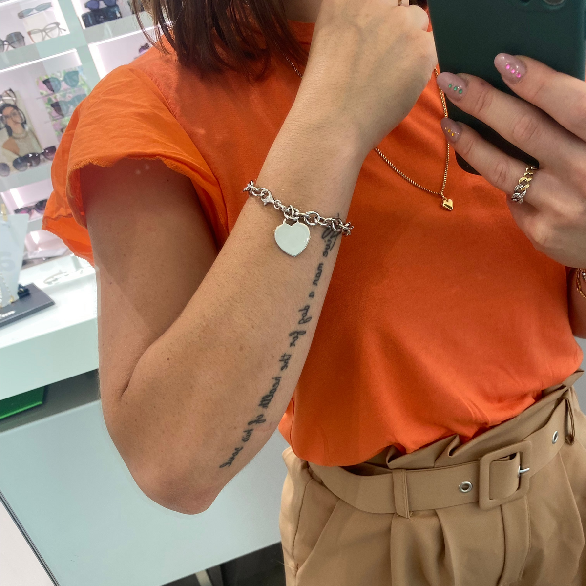 Bracciale Donna A Cuore In Argenteo Con Zirconi – Catena Regolabile, Gioiello Per San Valentino E Festa Della Mamma - 2