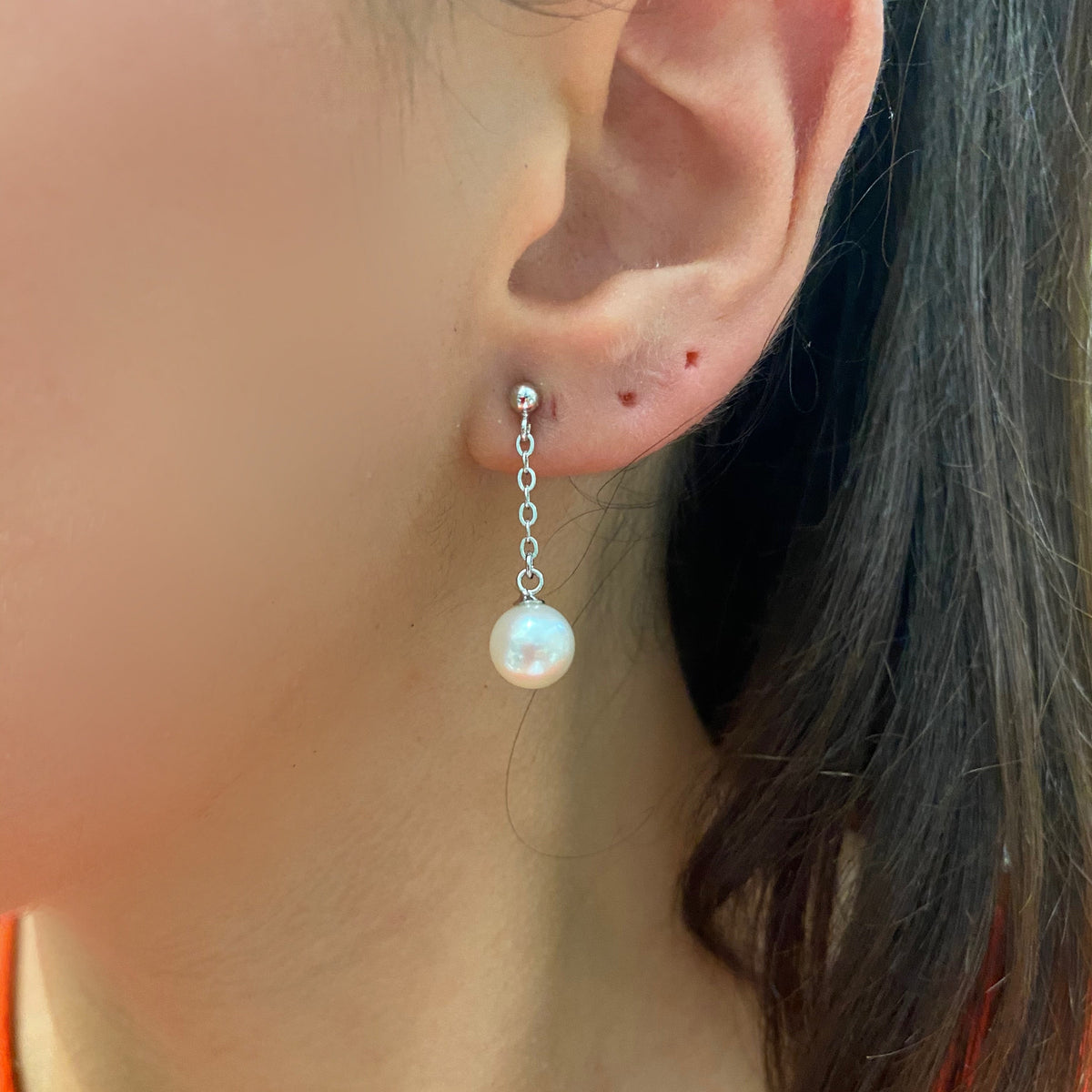 Orecchini con nodo di perle / placcati in oro, regalo personalizzato per damigella d'onore - Italia