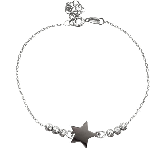 BRACCIALE STELLINA E SFERE DIAMANTATE
