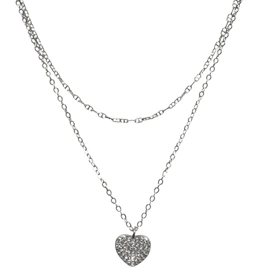 COLLANA DOPPIA CON CUORE LUMINOSO