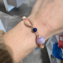 Carica l'immagine nel visualizzatore di Gallery, BRACCIALE AMETISTA, QUARZO, GIADA E PERLA ROSA
