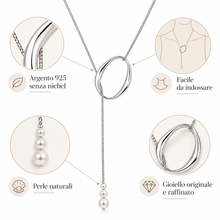 Carica l'immagine nel visualizzatore di Gallery, COLLANA ECLAT CON PERLE
