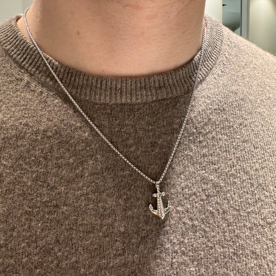 COLLANA ANCORA CON ZIRCONI