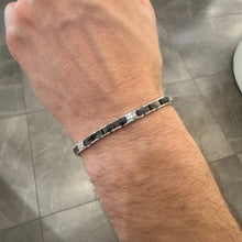 Carica l'immagine nel visualizzatore di Gallery, BRACCIALE IN ARGENTO, CERAMICA E ZIRCONI
