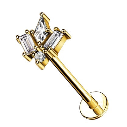 ORECCHINO CON CRISTALLI GEOMETRICI