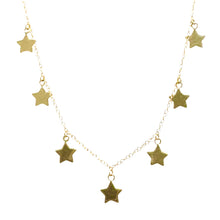 Carica l&#39;immagine nel visualizzatore di Gallery, COLLANA STELLE PENDENTI IN ORO GIALLO
