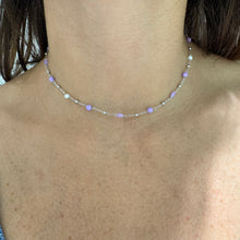 Carica l&#39;immagine nel visualizzatore di Gallery, COLLANA CRISTALLI LILLA
