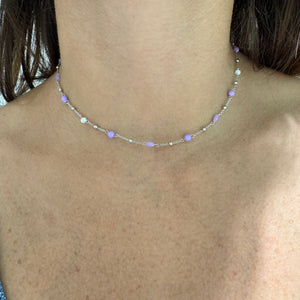 COLLANA CRISTALLI LILLA
