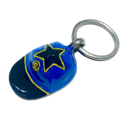 PORTACHIAVI CAPPELLO NERO AZZURRO