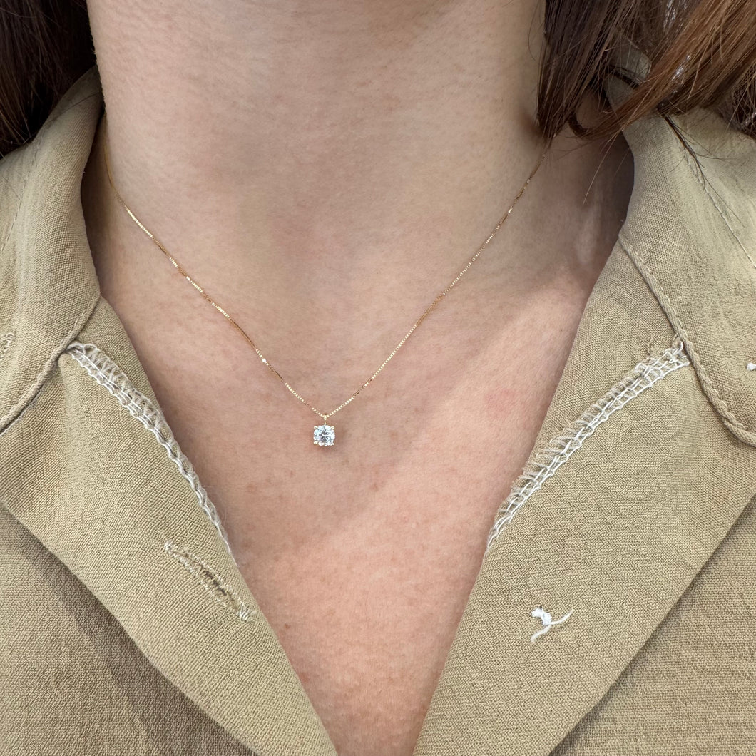 COLLANA PUNTO LUCE ORO GIALLO (con anellino)