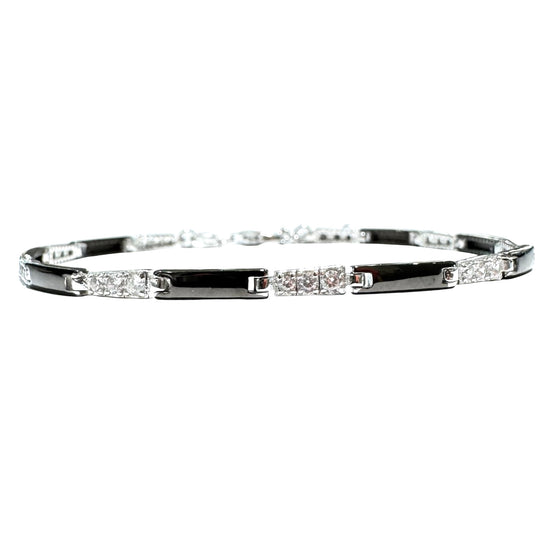 BRACCIALE PIASTRINE CON ZIRCONI