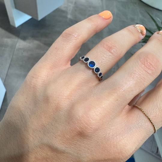 ANELLO CRISTALLI BLU