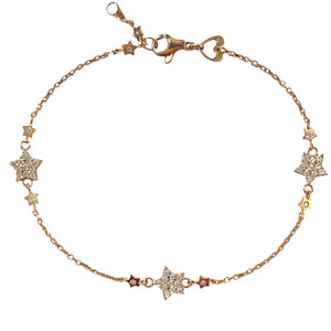 BRACCIALE STELLE CON ZIRCONI IN ORO ROSA