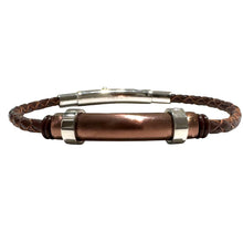 Carica l'immagine nel visualizzatore di Gallery, BRACCIALE CUOIO E PIASTRA BROWN
