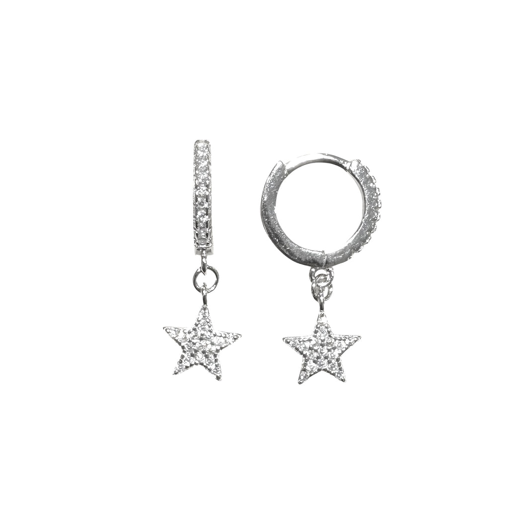 ORECCHINI A CERCHIO CON CHARM STELLA