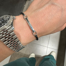 Carica l&#39;immagine nel visualizzatore di Gallery, BRACCIALE CORDINO E PIASTRINA UOMO
