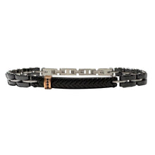 Carica l'immagine nel visualizzatore di Gallery, BRACCIALE BRUNITO CON PIASTRA E ZIRCONI
