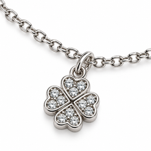 Carica l'immagine nel visualizzatore di Gallery, BRACCIALE QUADRIFOGLI PENDENTI CON ZIRCONI
