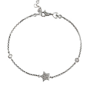 BRACCIALE STELLA CON ZIRCONI IN ORO BIANCO